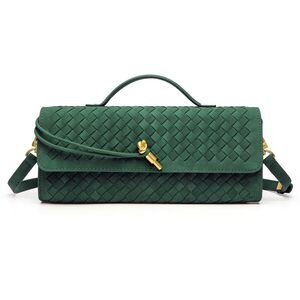 4967 Handwoven Clutch Purse, Crossbody Bag with Adjustable Strap